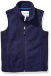 Amazon Essentials Boys' Polar Fleece Vest, Navy, Large