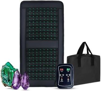 MX300 Far Infrared Therapy Amethyst and Tourmaline Crystals Heating Mat for Body,Includes Remote Control, Adjustable Heat and Auto Shut-Off Feature