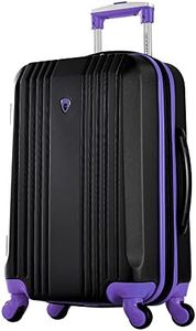 Olympia U.S.A. Apache Ii 21" Carry-on Spinner Carry-On Luggage, BLACK+PURPLE