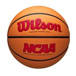 WILSON NCAA Evo NXT Official Indoor Game Basketball, Scarlet/Orange, Size 7-29.5"