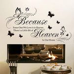 ufengke "Heaven in Our Home Wall Stickers Quotes and Sayings Wall Decals Art Decor for Bedroom Living Room