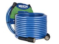 MEKOH 32ft Kink Resistant Pressure Washer Hose, 3500PSI 1/4" Power Washer Hose with M22 Brass Fitting, High Pressure Replacement Hose for Electric, Hose Extension for Car Wash, Patio & Garden Clean