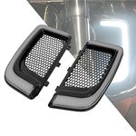 HDBUBALUS Engine Guard Lowers Grills Leg Fairing LED Turn Signal Light Running Light Compatible with Harley Touring Street Glide Road Glide Electra Glide FLHTK FLTRU 2014-2020