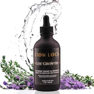 Lion Hair Growth Oil and Scalp Relaxer | Light Styling for Dreadlocks, Braidlocks, Braids, Faux Locs, Crochet Locs, Boho Locs, or Sisterlocks (4oz)