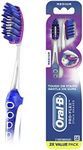 Oral-B 3D White Luxe Pro-Flex 38 Medium Manual Toothbrush Twin Pack (Packaging May Vary), 2 Count