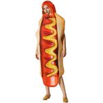 EraSpooky Unisex Food Hot Dog Costume Fancy Dress Halloween Party Funny Outfit for Adult Men Women