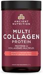 Ancient Nutrition Multi Collagen Protein Powder - Strawberry Lemonade, Formulated by Dr. Josh Axe, 4 Sources, 5 Types of Collagen, 273 Grams