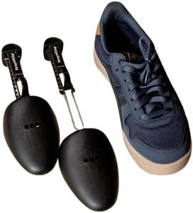 Keep M Krisp Shoe Trees for Men Adjustable Plastic Shoe Trees Shaper/Boot Holder- Shoe Trees Snekars Shapers Stretcher Adjustable Shoe Trees- Men's Black Plastic Snekars Trees Shaper- One Pair Pack