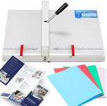 Mxmoonant Manual Creasing Machine 18’’ with Positioning Blocks, Imperial Scale, 70-450g Thickness Paper Creaser, Paper Folding Machine for Business Cards, Invitations, DIY Crafts, Brochures, Covers