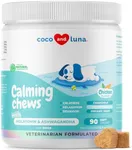 Calming Chews for Dogs Composure & Relaxation - 90 Soft Chews - with Hemp, Melatonin & Ashwagandha for Anxiety Relief, Separation Stress, Noise, Thunder, and Barking.