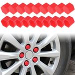 AUTO MT 20pcs/Set RED- Silicone car Wheel Nuts Bolts Cover dust Protective tyre Valve Screw Cap Cover