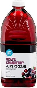 Amazon Brand - Happy Belly Grape Cranberry Juice from Concentrate, Bottle, 64 fl oz (Pack of 1)