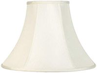 Creme Medium Bell Lamp Shade 7" Top x 16" Bottom x 12" Slant x 11.5" High (Spider) Replacement with Harp and Finial - Imperial Shade