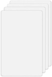 Screwless Blank Wall Plates 1-Gang Blank Switch Outlet Electrical Cover Pate Unbreakable Thermoplastic Faceplate for Decorative Receptacle Outlet Switch, White (4 Pack)