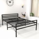 Honey Touch Metal Double Bed | Folding Style No Assembly Required | Powder Coated | 4Ft X 6.25Ft (Double, Without Mattress)