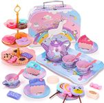 QIZEBABY Tea Party Set for Girls,Ki