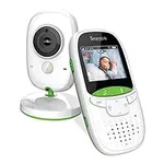 SereneLife USA Video Baby Monitor - Upgraded 850’ Wireless Long Range Camera, Night Vision, Temperature Monitoring and Portable 2” Color Screen with Clip - SLBCAM10.5, Green