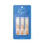 D'Addario Woodwinds - Royal Tenor Saxophone Reeds - Tenor Sax Reeds with Strong Spine - Tenor Saxophone Reeds - Great for Classical or Jazz - Strength 3.0, 3-Pack