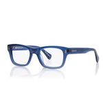 Shisen Fox GAZO Versatile Vintage Frames for eyeglasses | Stylish eyewear Crafted from Italian Acetate material | 52 MEDIUM Unisex Spectacle Eye frame with Demo lenses (Sapphire)