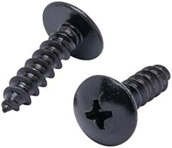 10 X 3/4" Stainless Truss Head Phillips Wood Screw, (25 Pack), Black Xylan Coated 18-8 (304) Stainless Steel Screws Corrosion Resistant by Bolt Dropper