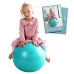 BABYGO® Peanut Ball for Kids Children | Autism Therapy Calming Development Activities Motor Skills | Exercise Book & Pump Included | Anti Burst 45CM,Blue|Orange (Peanut Ball, Blue)