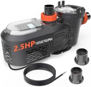 VARMINPOOL Variable Speed Pool Pump Inground, 2.5HP, 10567GPH High Flow Energy Efficient Pool Pump for Above Ground Pool, Programmable Timer, Rain Cover, 220V, Large Filter Basket