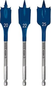Bosch Professional 3 pc. Expert SelfCut Speed Spade Drill Bit Set (for Softwood, Chipboard, Ø 20-25 mm, Accessories Rotary Impact Drill)