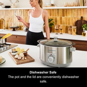 Morphy Richards 6.5L Aluminium Slow Cooker – Sear & Stew, Stainless Steel