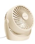 Gaiatop Air Circulator Fan, Portable Desk Fan Table Fan Dorm Fan, 5-Inch Small Fan 3 Speed With 360° Adjustable Tilt Energy-Saving Quiet Fan For Home, Office, Bedside, Bedroom, Bathroom, Beige