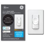 Cync 3-Wire Smart Switch Dimmer, White, Wi-Fi, Works with Alexa and Google Assistant Without a Hub, No Neutral Wire Required, Single-Pole/3-Way Replacement