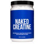 Pure Micronized Creatine Monohydrate – 100 Servings - 500 Grams, 1.1LB Bulk, Vegan, Non-GMO, Gluten Free, Soy Free. Aid Strength Gains, No Artificial Ingredients - NAKED CREATINE