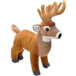 Wild Republic White Tail Buck Plush, Stuffed Animal, Plush Toy, Gifts for Kids, Cuddlekins 12"