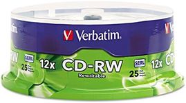 Verbatim CD-RW 700MB 2X-12X Rewritable Media Disc - 25 Pack Spindle