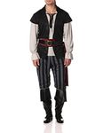 Mens Scallywag Pirate Costume, Multi-colored, Medium
