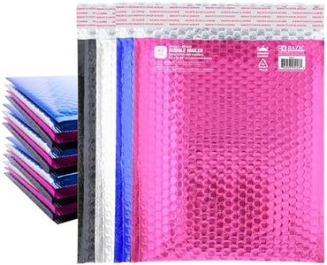 BAZIC Products Poly Bubble Mailers 10.5"x15" #5 Self Seal Closure, Metallic Color Padded Cushion Envelope, Mailing Shipping Envelopes Waterproof Bag, 24-Pack