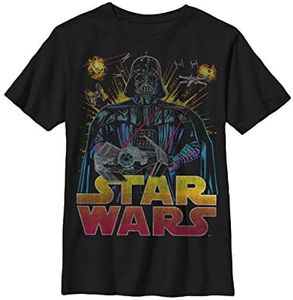 STAR WARS Boy's Darth Vader Battle T-Shirt, Black, Large