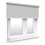 Light Grey Thermal Blackout Window Roller Blind Available in 16 Width Sizes, 65cm wide (+ 4.5cm fittings)