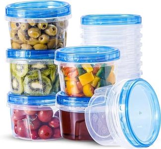 RFAQK Deli Containers with Twist Top Lids (16OZ)-24 Pcs Plastic Food Storage Freezer Containers - Airtight Kitchen Containers for Soup, Meal Prep, Take Away, Lunch, Gym, and Travel