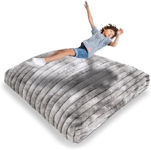 Matini Home Crash Pad - Sensory Pad with Cover Foam Blocks for Kids and Adults, Ideal Gymnastics Equipment to Jump, Play or Relax - Grey White 36" X 36"