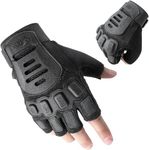 Zune Lotoo Fingerless Tactical Gloves Half Finger Motorcycle Gloves with TPR Impact Protective EVA Palm Padding for Men Women Paintball Airsoft Shooting Range Work Cycling