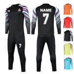 LAIFU Personalised Football Goalkeeper Shirts and Trousers Custom Goalkeeper Kit for Men Women Kids with Name Team Number