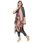 Zamour Kullu Weave Women's Woolen Shawl Collar Cape Shrug Top Woven in Himalayan Stripes (Grey)