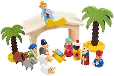 Blue Panda 15-Piece Kids Nativity Set - Christmas Nativity Scene Playset Figures