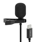 Cubilux USB Type C Microphone for iPhone 15, Omnidirectional Lavalier Microphone USB C for Video Recording Vlog ASMR Interview, Block Wind Noise Lav Mic Suitable for S24/S24+/S24 Ultra/Tab S9 etc,10FT