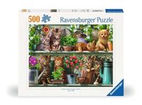 Ravensburger Puzzle 12000205 Cats on the Shelf 500 Pieces Puzzle for Adults and Children from 12 Years, Animal Puzzle