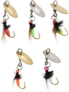 ECSiNG 5pcs Bionic Fly Fishing Lures Fly Fishing Flies Bait with Fishing Spinner for Bass Sunfish Pike Trout Fly Fishing Accessories