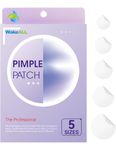 Pimple Patches for Face, 5 Sizes(8,10,12,14,16mm)108 pcs Acne Patches Hydrocolloid Precise Matches Different Sizes Acne, Spot Stickers With Tea Tree Oil Salicylic Acid Centella Covering Zits Blemishes