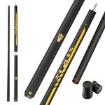 Little Monster Carbon Fiber 3 Pieces Break Jump Cue Pool Stick Breach 147cm 12.9mm with Leather Bag