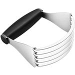 Spring Chef Dough Blender, Top Professional Pastry Cutter with Heavy Duty Stainless Steel Blades, XL Size, Black