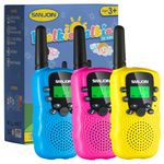 SANJOIN Walkie Talkies for Kids Adults Toys for Boys Girls, 3 Miles Walkie Talkies to Camping, Outdoor Toys 2 Way Radios Birthday Gifts for 3 4 5 7 Year Old Boy Girl Gifts for Boys Girls Toys(3 Pack)